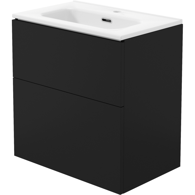 Szafka umywalkowa z umywalką - 60 cm Prizma nero DEANTE STNU6U6U6M