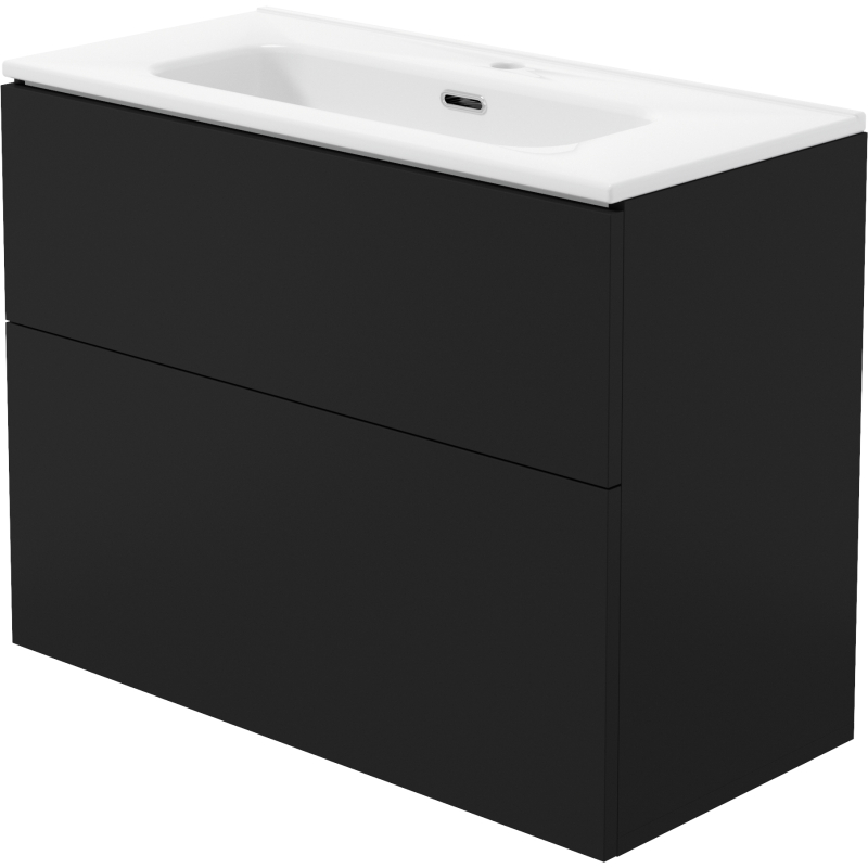 Szafka umywalkowa z umywalką - 80 cm Prizma nero DEANTE STNU8U6U8M