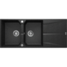 Zlewozmywak granitowy 2-komorowy z ociekaczem Corio grafit DEANTE ZRC2213