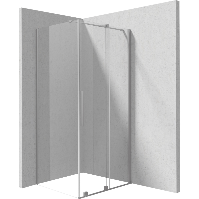 Kabina prysznicowa prostokątna 120x80 cm Prizma stal szczotkowana DEANTE KPNFP12S08