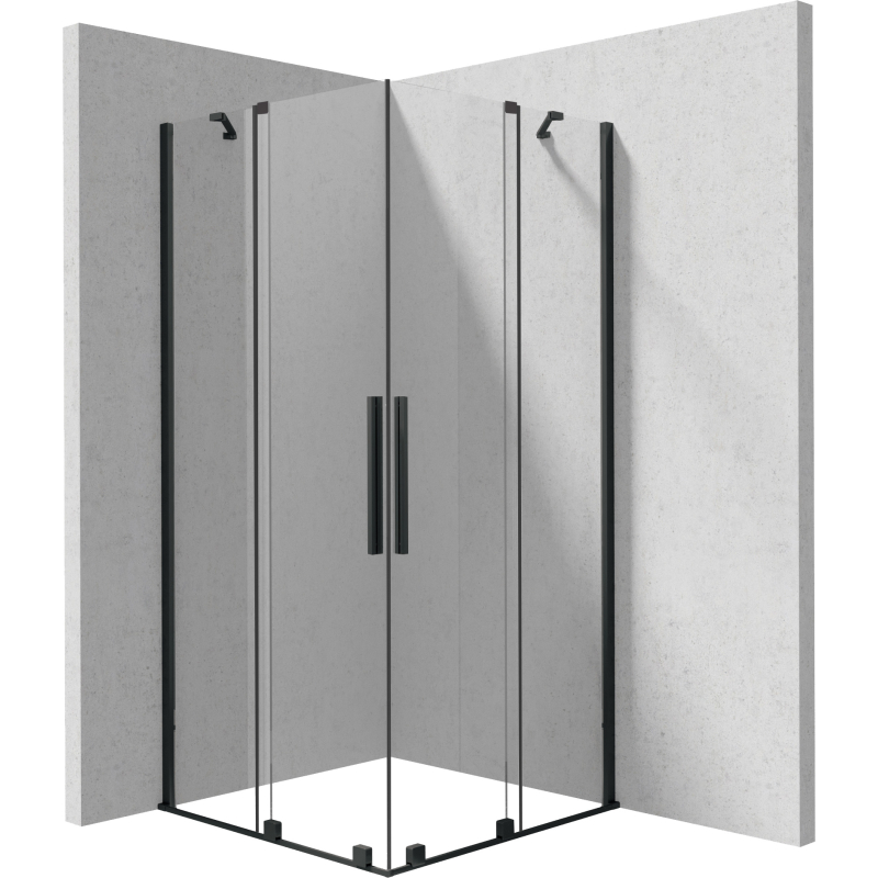 Kabina prysznicowa kwadratowa 80x80 cm Prizma nero DEANTE KPNNP08P08