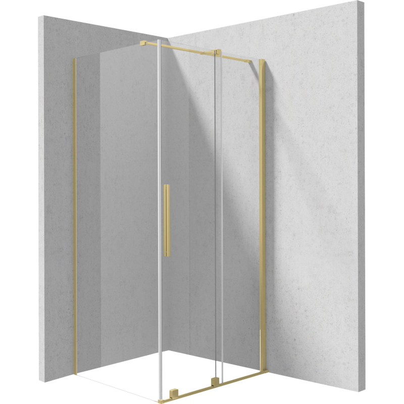 Kabina prysznicowa prostokątna 120x80 cm Prizma złoty szczotkowany DEANTE KPNRP12S08