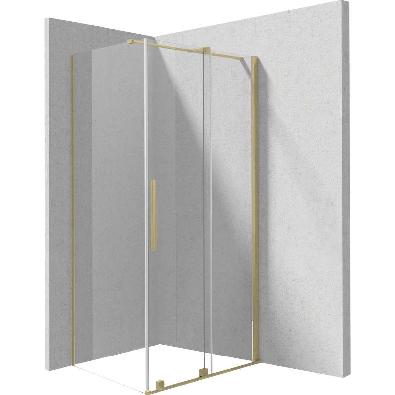Kabina prysznicowa prostokątna 140x70 cm Prizma złoty szczotkowany DEANTE KPNRP14S07