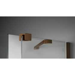 Ścianka prysznicowa walk-in 120 cm - przesuwna Prizma brąz szczotkowany DEANTE KTJC32R