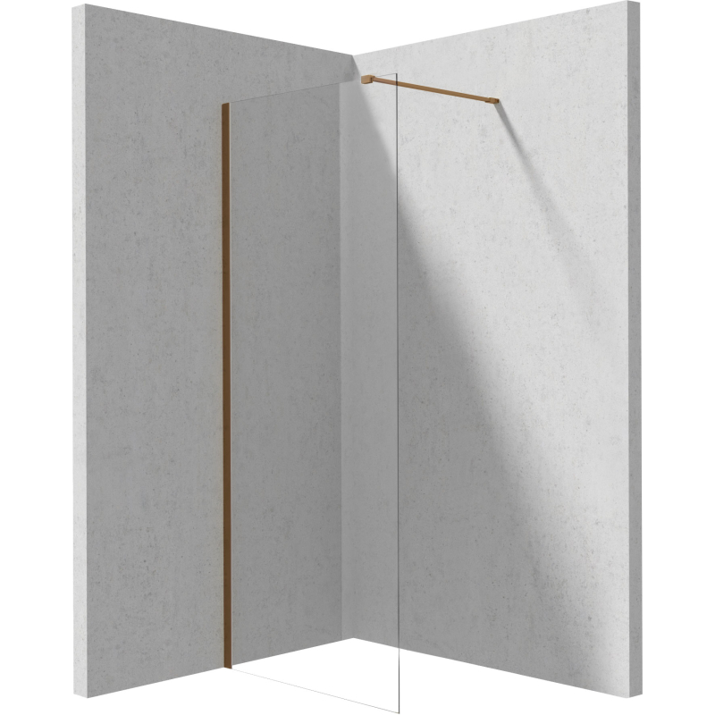 Ścianka prysznicowa walk-in 70 cm Prizma brąz szczotkowany DEANTE KTJC37P