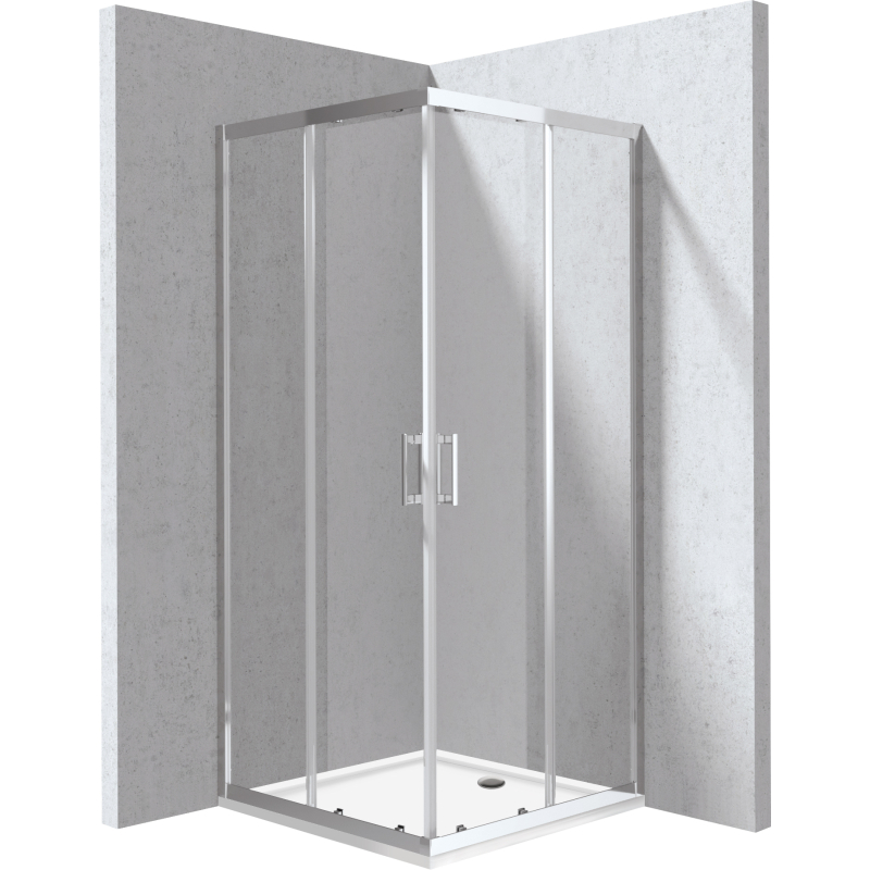 Kabina prysznicowa z brodzikiem kwadratowa - 90x90 cm Funkia Evo chrom DEANTE KYCP0099P