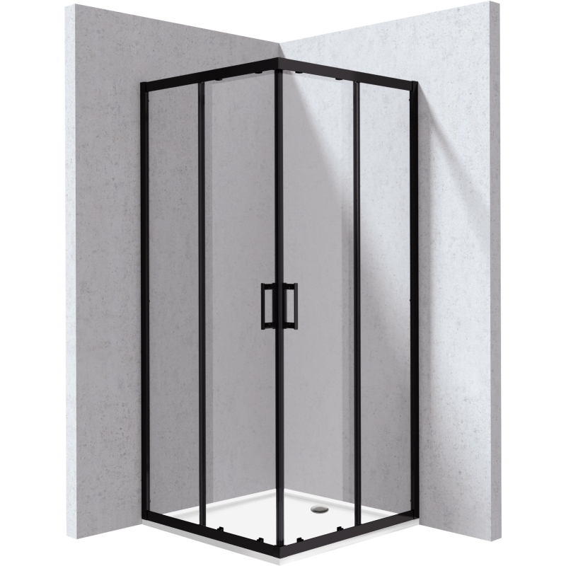Kabina prysznicowa z brodzikiem kwadratowa - 90x90 cm Funkia Evo nero DEANTE KYCPN099P