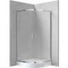 Kabina prysznicowa z brodzikiem półokrągła 90 cm Funkia chrom/biały DEANTE KYPZ051K