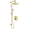 Zestaw prysznicowy podtynkowy z drążkiem - z głowicą prysznicową Arnika złoty szczotkowany DEANTE NACR6QP