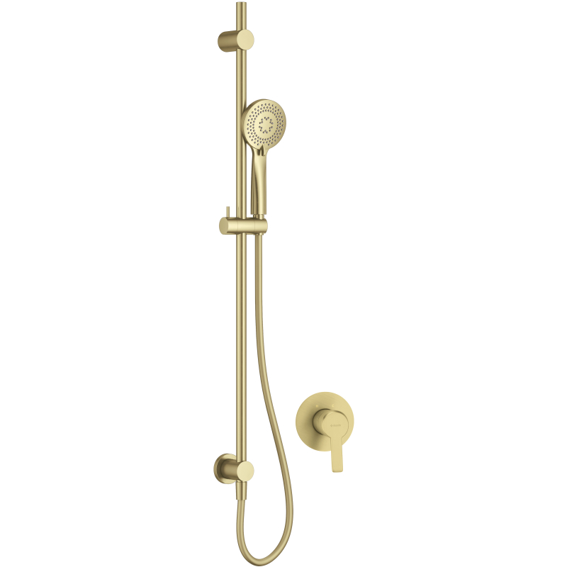 Zestaw prysznicowy podtynkowy z drążkiem Arnika złoty szczotkowany DEANTE NACR9TP