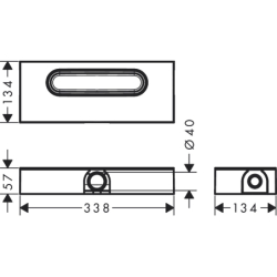 Zestaw podstawowy do odpływu liniowego, montaż niski uBox universal HANSGROHE 1000180
