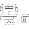 Zestaw podstawowy do odpływu liniowego, montaż wertykalny uBox universal HANSGROHE 1002180