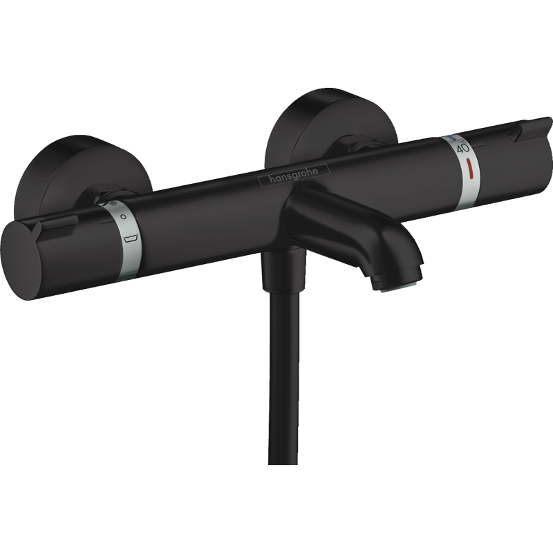 Bateria wannowa, termostatyczna, natynkowa Czarny Matowy Ecostat Comfort HANSGROHE 13114670