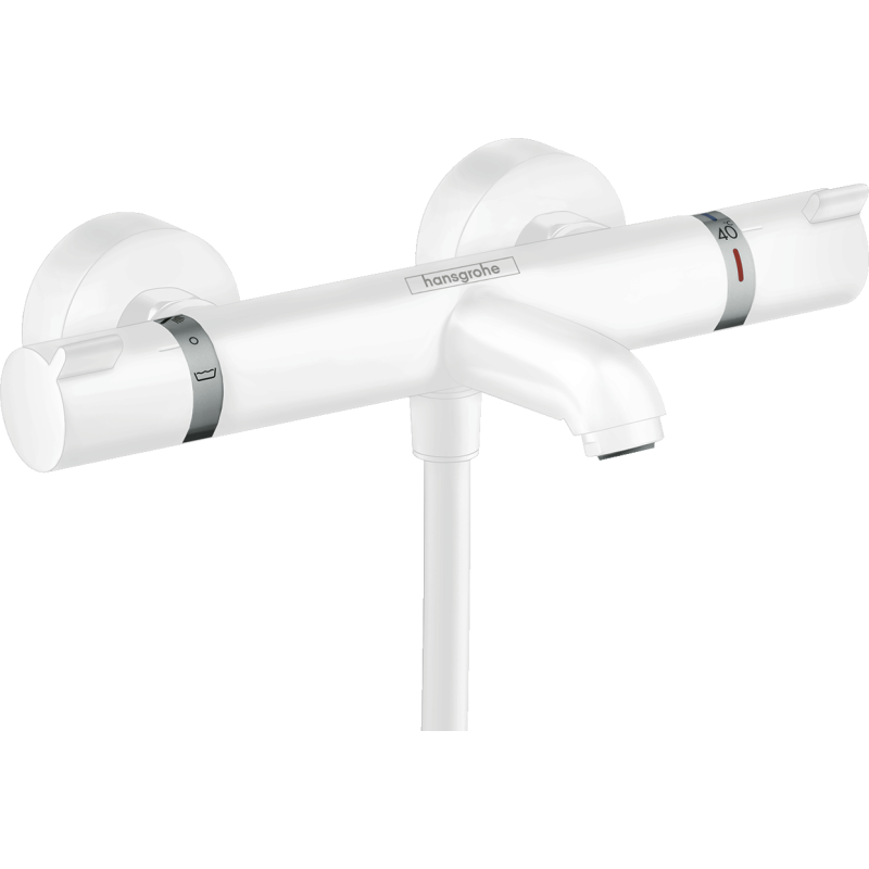 Bateria wannowa, termostatyczna, natynkowa Biały Matowy Ecostat Comfort HANSGROHE 13114700
