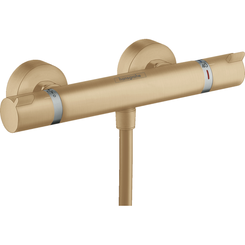 Bateria prysznicowa , termostatyczna, natynkowa Brąz Szczotkowany Ecostat Comfort HANSGROHE 13116140