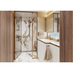 Bateria prysznicowa , termostatyczna, natynkowa Brąz Szczotkowany Ecostat Comfort HANSGROHE 13116140