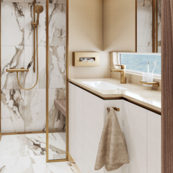 Bateria prysznicowa , termostatyczna, natynkowa Brąz Szczotkowany Ecostat Comfort HANSGROHE 13116140