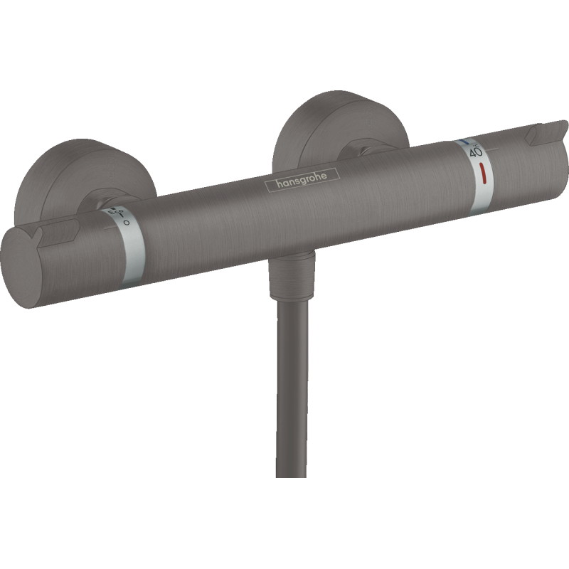 Bateria prysznicowa , termostatyczna, natynkowa Czarny Chrom Szczotkowany Ecostat Comfort HANSGROHE 13116340