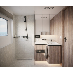 Bateria prysznicowa , termostatyczna, natynkowa Czarny Matowy Ecostat Comfort HANSGROHE 13116670