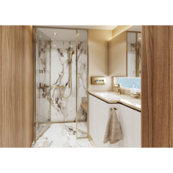 Bateria prysznicowa , termostatyczna, natynkowa Złoty Optyczny Polerowany Ecostat Comfort HANSGROHE 13116990