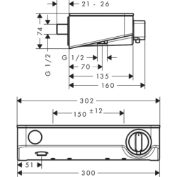 Bateria prysznicowa 300, termostatyczna, natynkowa Biały/Chrom ShowerTablet Select HANSGROHE 13171400