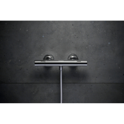 Bateria prysznicowa, termostatyczna z ograniczeniem temperatury, natynkowa, Chrom Ecostat Fine HANSGROHE 13323000