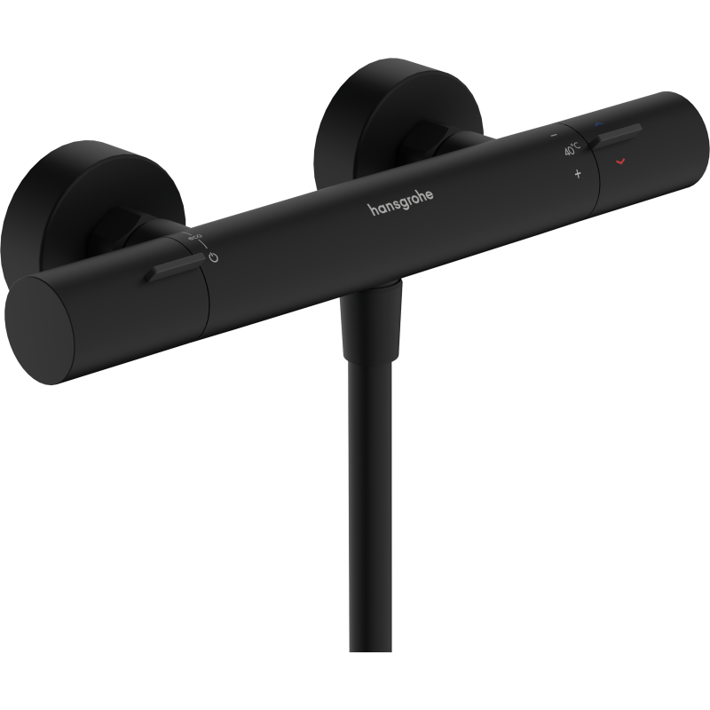 Bateria prysznicowa, termostatyczna, natynkowa Czarny Matowy Ecostat Fine HANSGROHE 13324670