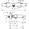 Bateria wannowa, termostatyczna, natynkowa Chrom Ecostat Fine HANSGROHE 13325000