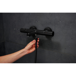 Bateria wannowa, termostatyczna, natynkowa Czarny Matowy Ecostat Fine HANSGROHE 13325670