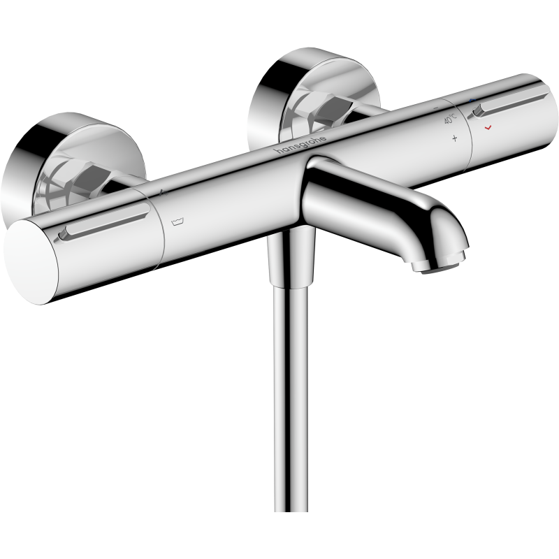 Bateria wannowa, termostatyczna, natynkowa Chrom Ecostat Element HANSGROHE 13347000