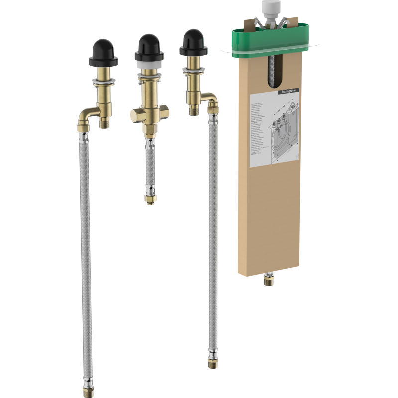 Zestaw podstawowy do 4-otworowej baterii na brzeg wanny, sBox HANSGROHE 13440180