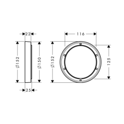Element przedłużający 15 cm Chrom HANSGROHE 13597000