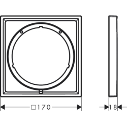 Element przedłużający 5 mm Chrom HANSGROHE 13612000