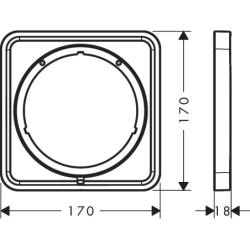 Element przedłużający 5 mm Biały Matowy HANSGROHE 13613700