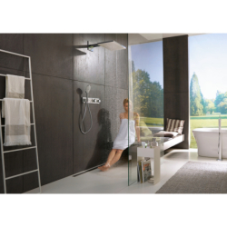 Bateria termo. do 3 odbiorników ze zintegrowanym przyłączem i uchwytem, podtynkowa Biały/Chrom RainSelect HANSGROHE 15356400