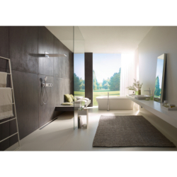 Bateria termo. do 4 odbiorników ze zintegrowanym przyłączem i uchwytem, podtynkowa Biały/Chrom RainSelect HANSGROHE 15357400