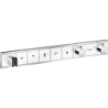 Bateria termo. do 5 odbiorników ze zintegrowanym przyłączem i uchwytem, podtynkowa Biały/Chrom RainSelect HANSGROHE 15358400