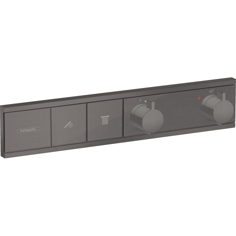 Bateria termostatyczna do 2 odbiorników, podtynkowa Czarny Chrom Szczotkowany RainSelect HANSGROHE 15380340