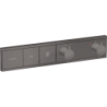 Bateria termostatyczna do 2 odbiorników, podtynkowa Czarny Chrom Szczotkowany RainSelect HANSGROHE 15380340