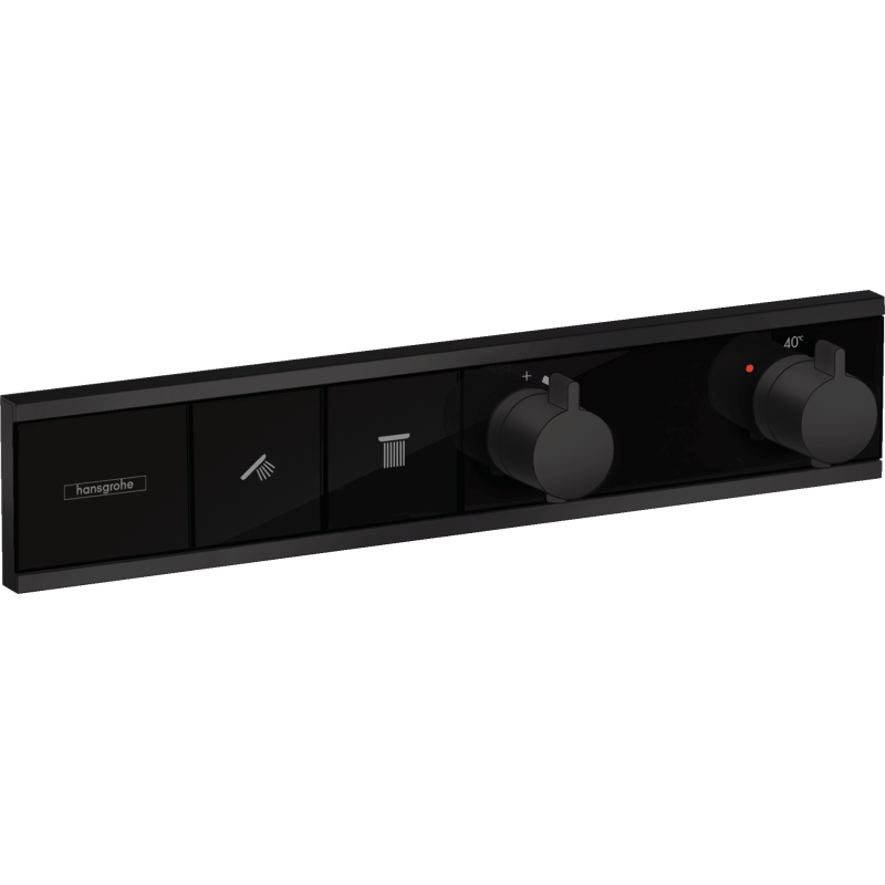Bateria termostatyczna do 2 odbiorników, podtynkowa Czarny Matowy RainSelect HANSGROHE 15380670