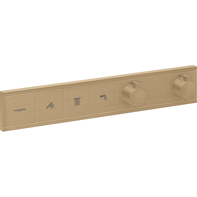 Bateria termostatyczna do 3 odbiorników, podtynkowa Brąz Szczotkowany RainSelect HANSGROHE 15381140
