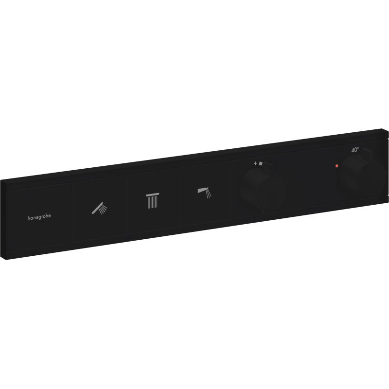 Bateria termostatyczna do 3 odbiorników, podtynkowa Czarny Matowy RainSelect HANSGROHE 15381670