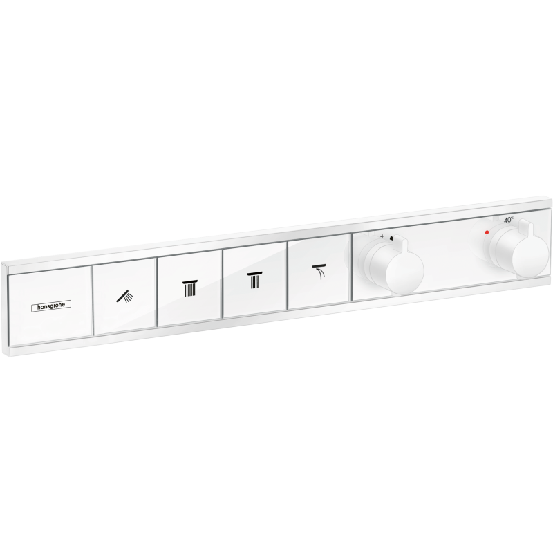 Bateria termostatyczna do 4 odbiorników, podtynkowa Biały Matowy RainSelect HANSGROHE 15382700
