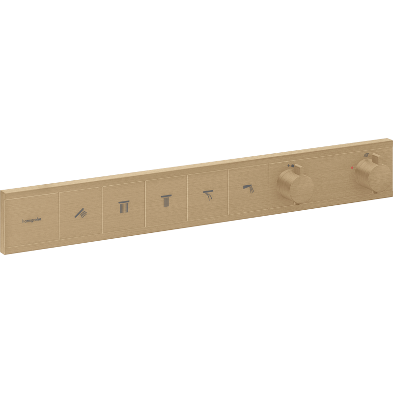 Bateria termostatyczna do 5 odbiorników, podtynkowa Brąz Szczotkowany RainSelect HANSGROHE 15384140