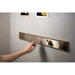 Bateria termostatyczna do 5 odbiorników, podtynkowa Brąz Szczotkowany RainSelect HANSGROHE 15384140