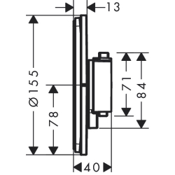 Bateria termostatyczna do 1 odbiornika, podtynkowa Brąz Szczotkowany ShowerSelect Comfort S HANSGROHE 15553140