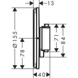 Bateria termostatyczna do 2 odbiorników, podtynkowa Brąz Szczotkowany ShowerSelect Comfort S HANSGROHE 15556140