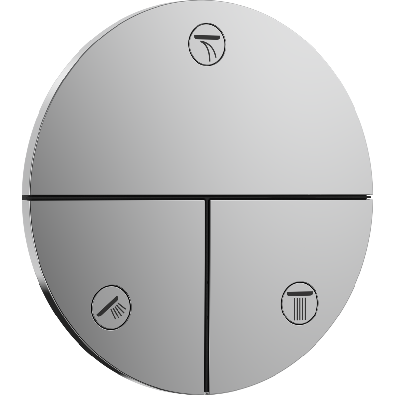 Zawór odcinający do 3 odbiorników, podtynkowy Chrom ShowerSelect Comfort S HANSGROHE 15558000