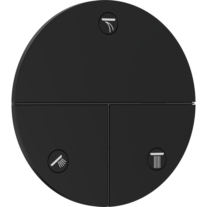 Zawór odcinający do 3 odbiorników, podtynkowy Czarny Matowy ShowerSelect Comfort S HANSGROHE 15558670