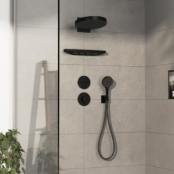 Zawór odcinający do 3 odbiorników, podtynkowy Czarny Matowy ShowerSelect Comfort S HANSGROHE 15558670